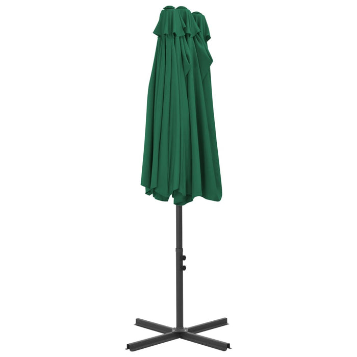 Umbrelă de soare de exterior, stâlp aluminiu, verde, 460x270 cm - WALTI WALTI