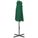 Umbrelă de soare de exterior, stâlp aluminiu, verde, 460x270 cm - WALTI WALTI