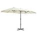 Umbrelă soare exterior, stâlp aluminiu, nisipiu, 460 x 270 cm - WALTI WALTI