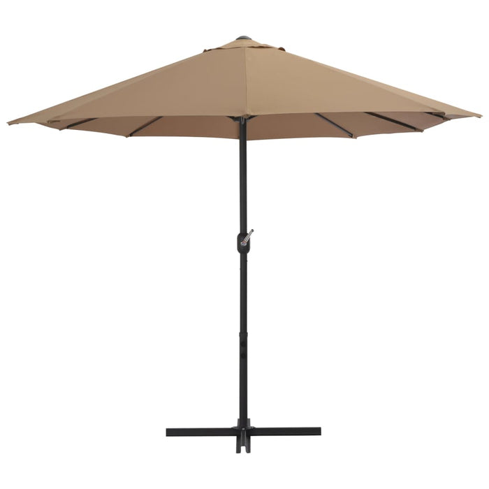 Umbrelă soare exterior cu stâlp aluminiu gri taupe 460x270 cm - WALTI WALTI