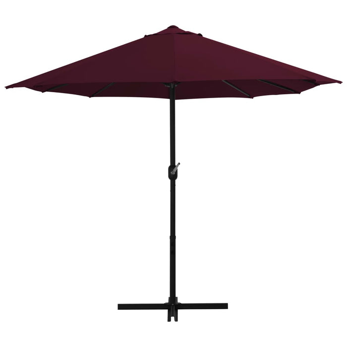 Umbrelă soare exterior, stâlp aluminiu, roșu bordo, 460x270 cm - WALTI WALTI