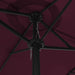 Umbrelă soare exterior, stâlp aluminiu, roșu bordo, 460x270 cm - WALTI WALTI