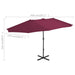 Umbrelă soare exterior, stâlp aluminiu, roșu bordo, 460x270 cm - WALTI WALTI
