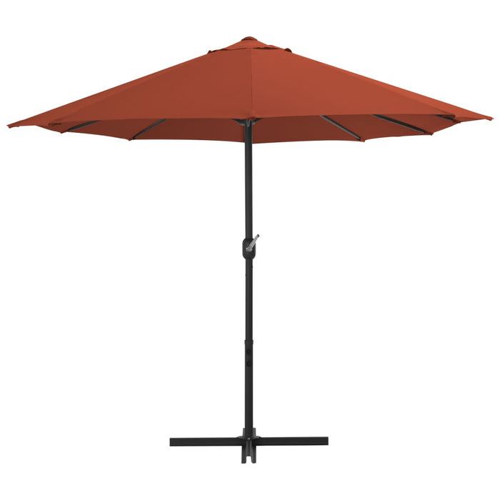 Umbrelă de soare exterior stâlp aluminiu, cărămiziu, 460x270 cm - WALTI WALTI