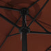 Umbrelă de soare exterior stâlp aluminiu, cărămiziu, 460x270 cm - WALTI WALTI