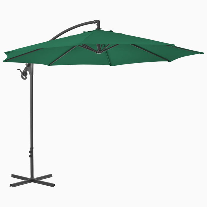 Umbrelă în consolă de grădină, stâlp din oțel, verde, 300 cm - WALTI WALTI