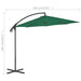 Umbrelă în consolă de grădină, stâlp din oțel, verde, 300 cm - WALTI WALTI