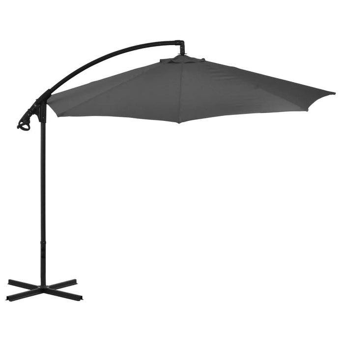 Umbrelă în consolă cu stâlp din oțel, antracit, 300 cm - WALTI WALTI