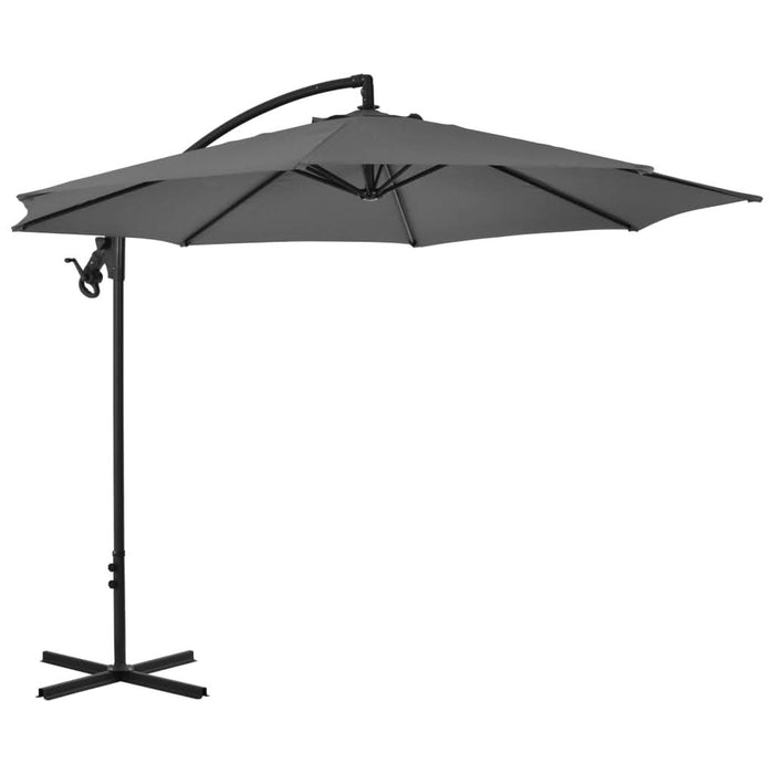 Umbrelă în consolă cu stâlp din oțel, antracit, 300 cm - WALTI WALTI