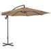 Umbrelă în consolă cu stâlp din oțel, taupe, 300 cm - WALTI WALTI