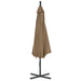 Umbrelă în consolă cu stâlp din oțel, taupe, 300 cm - WALTI WALTI