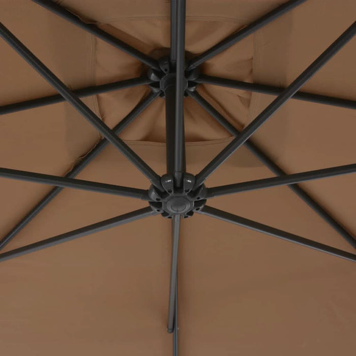 Umbrelă în consolă cu stâlp din oțel, taupe, 300 cm - WALTI WALTI