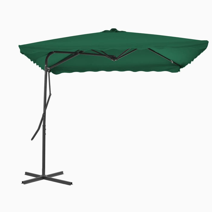 Umbrelă de soare de exterior, stâlp din oțel, verde, 250x250 cm - WALTI WALTI