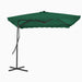 Umbrelă de soare de exterior, stâlp din oțel, verde, 250x250 cm - WALTI WALTI