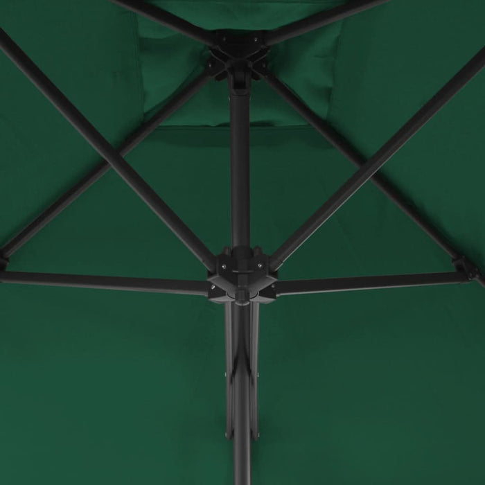 Umbrelă de soare de exterior, stâlp din oțel, verde, 250x250 cm - WALTI WALTI