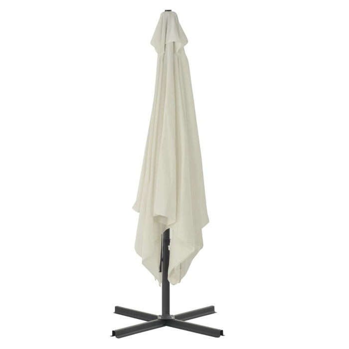 Umbrelă soare de exterior, stâlp din oțel, nisipiu, 250x250 cm - WALTI WALTI