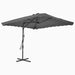 Umbrelă soare de exterior, stâlp din oțel, antracit, 250x250 cm - WALTI WALTI