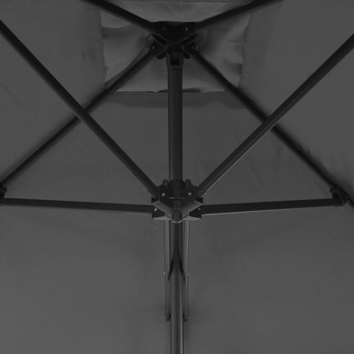 Umbrelă soare de exterior, stâlp din oțel, antracit, 250x250 cm - WALTI WALTI
