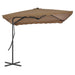 Umbrelă soare de exterior, stâlp oțel, gri taupe, 250 x 250 cm - WALTI WALTI