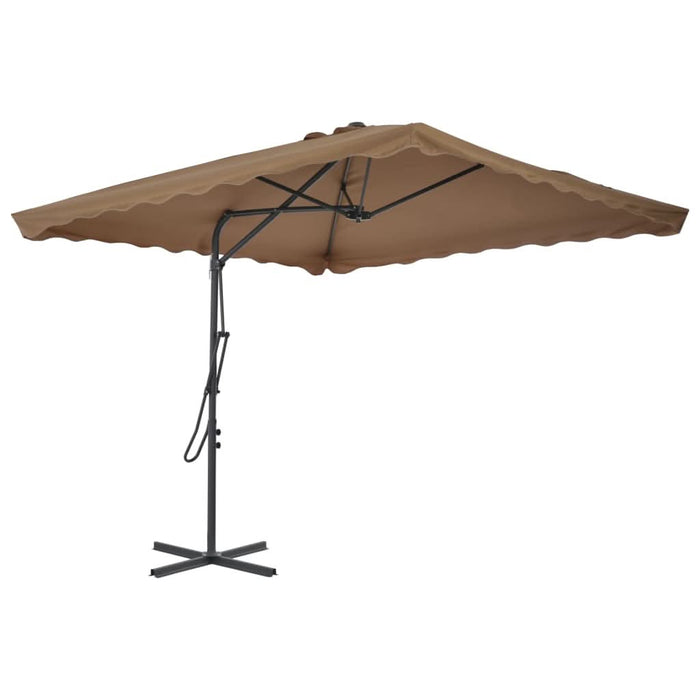 Umbrelă soare de exterior, stâlp oțel, gri taupe, 250 x 250 cm - WALTI WALTI