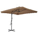 Umbrelă soare de exterior, stâlp oțel, gri taupe, 250 x 250 cm - WALTI WALTI
