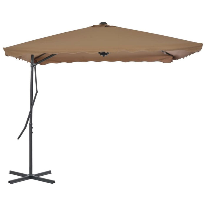Umbrelă soare de exterior, stâlp oțel, gri taupe, 250 x 250 cm - WALTI WALTI