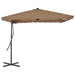 Umbrelă soare de exterior, stâlp oțel, gri taupe, 250 x 250 cm - WALTI WALTI