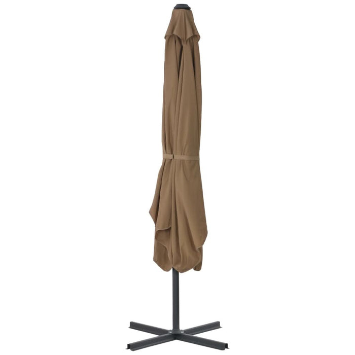 Umbrelă soare de exterior, stâlp oțel, gri taupe, 250 x 250 cm - WALTI WALTI
