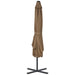 Umbrelă soare de exterior, stâlp oțel, gri taupe, 250 x 250 cm - WALTI WALTI