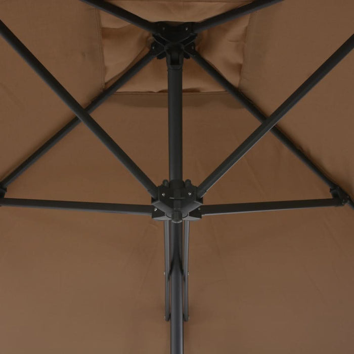 Umbrelă soare de exterior, stâlp oțel, gri taupe, 250 x 250 cm - WALTI WALTI
