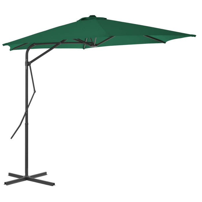 Umbrelă soare de exterior cu stâlp din oțel, verde, 300 cm - WALTI WALTI