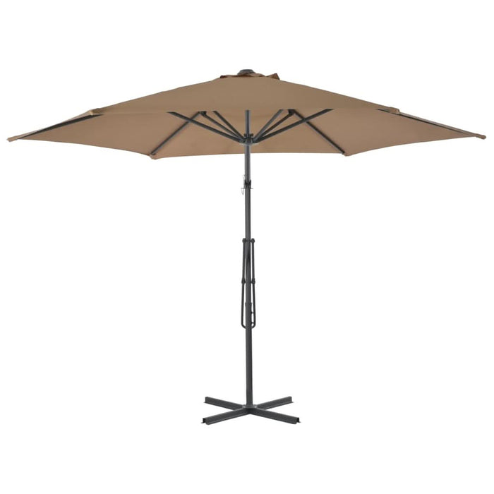 Umbrelă de soare de exterior, stâlp din oțel, gri taupe, 300 cm - WALTI WALTI