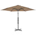 Umbrelă de soare de exterior, stâlp din oțel, gri taupe, 300 cm - WALTI WALTI