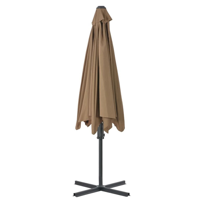 Umbrelă de soare de exterior, stâlp din oțel, gri taupe, 300 cm - WALTI WALTI