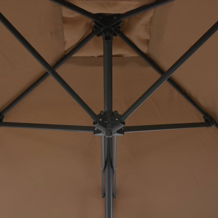 Umbrelă de soare de exterior, stâlp din oțel, gri taupe, 300 cm - WALTI WALTI