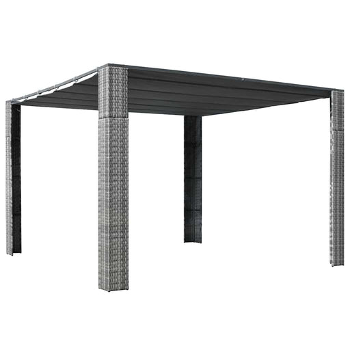 Pavilion cu acoperiș, gri/antracit, 300x300x220 cm, poliratan - WALTI WALTI