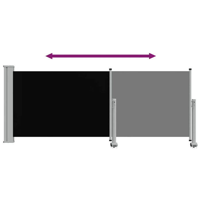 Copertină laterală retractabilă de terasă, negru, 100 x 300 cm - WALTI WALTI