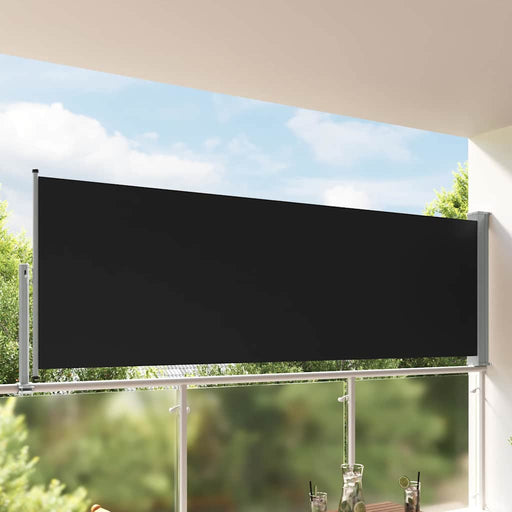 Copertină laterală retractabilă de terasă, negru, 120 x 300 cm - WALTI WALTI