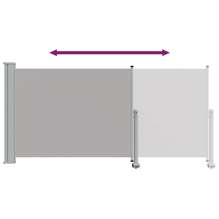 Copertină laterală retractabilă de terasă, gri, 120 x 300 cm - WALTI WALTI