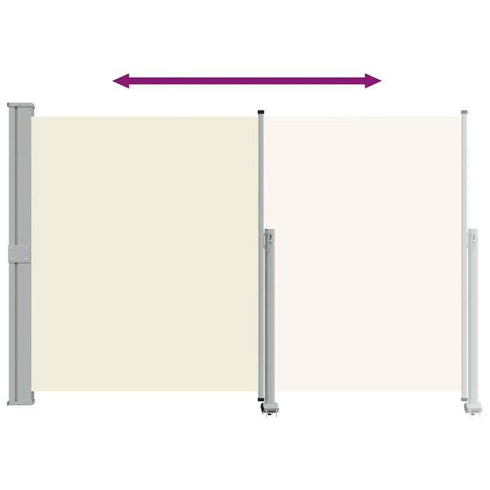 Copertină laterală retractabilă de terasă, crem, 160x300 cm - WALTI WALTI