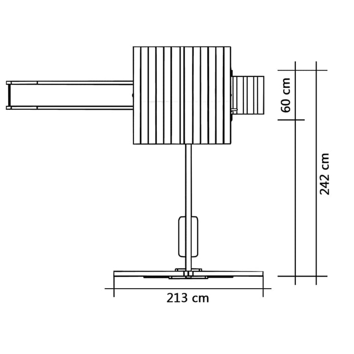 Set de joacă de exterior, 242x237x218 cm, lemn de pin impregnat WALTI