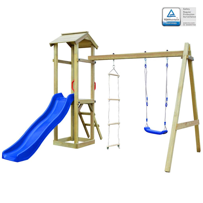 Set de joacă de exterior, 242x237x218 cm, lemn de pin impregnat WALTI