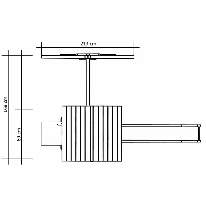Set de joacă de exterior, 228x168x218 cm, lemn de pin impregnat WALTI