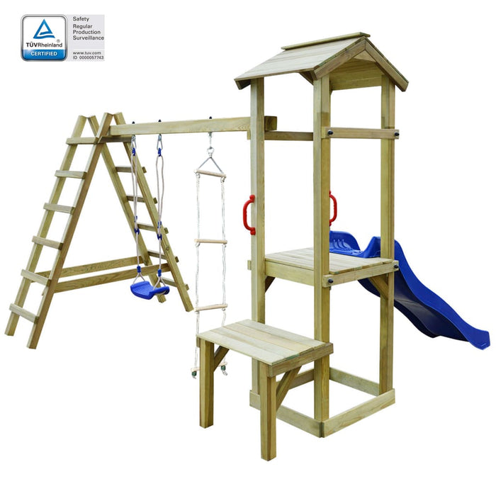Set de joacă de exterior, 286x228x218 cm, lemn de pin impregnat WALTI