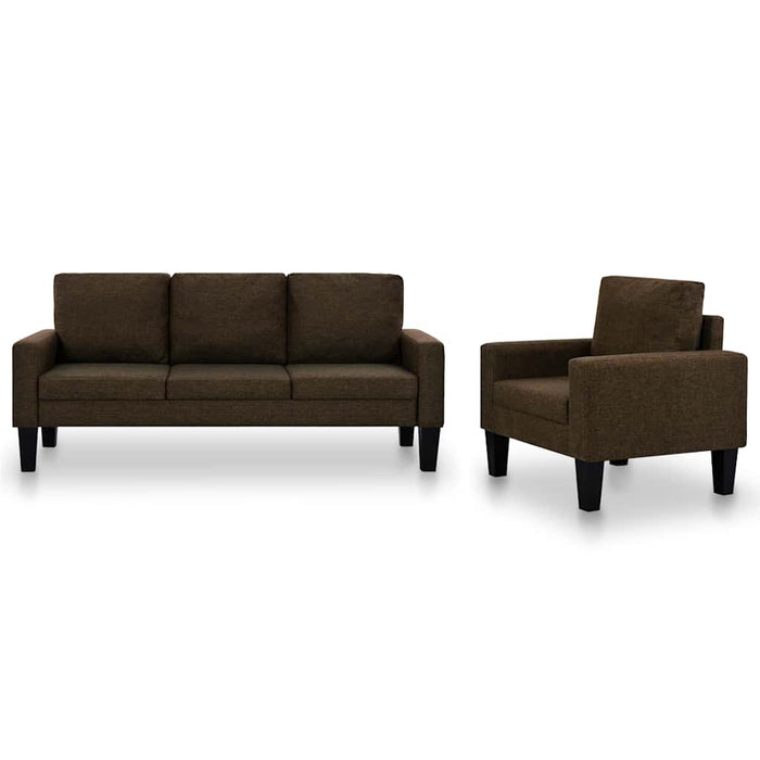Set canapele 2 piese, material textil, maro WALTI