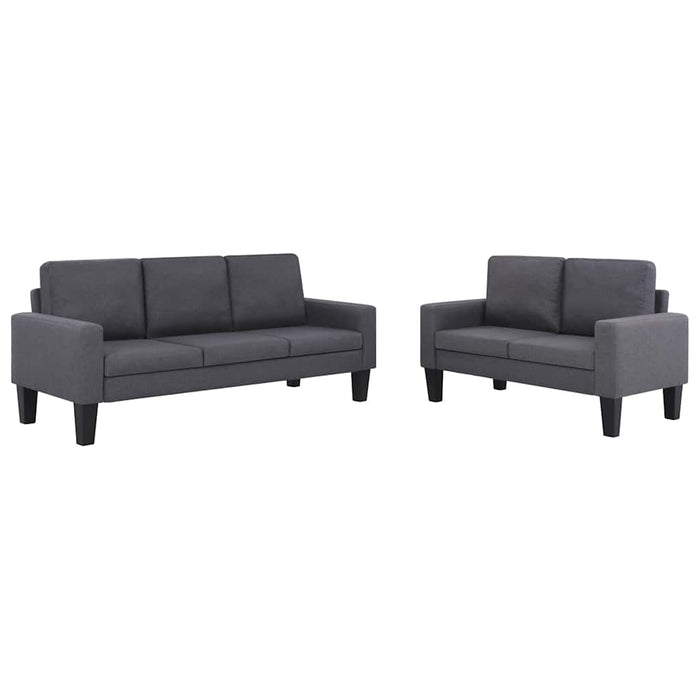 Set de canapele, 2 piese, material textil, gri închis WALTI