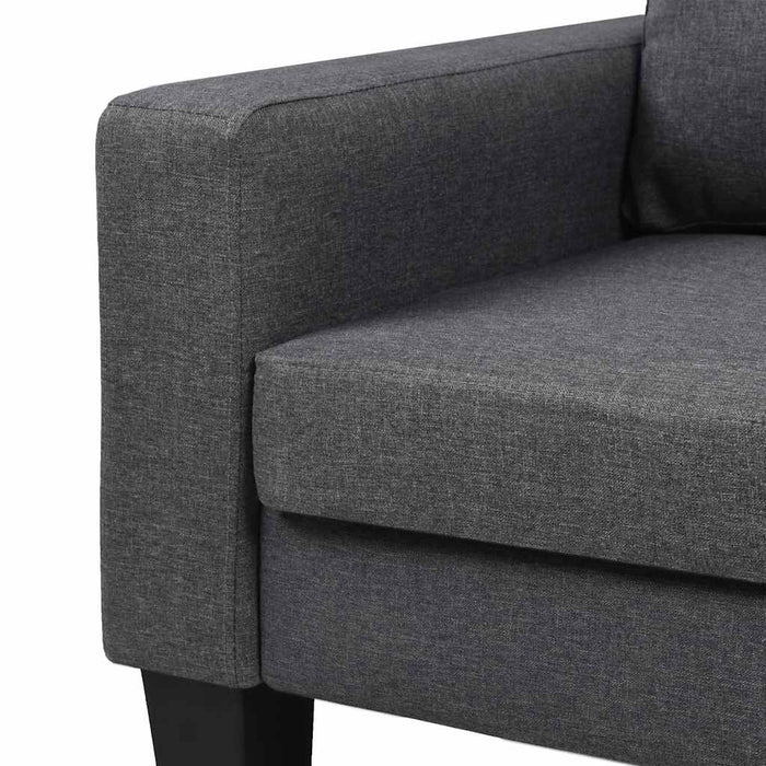 Set de canapele, 2 piese, material textil, gri închis WALTI