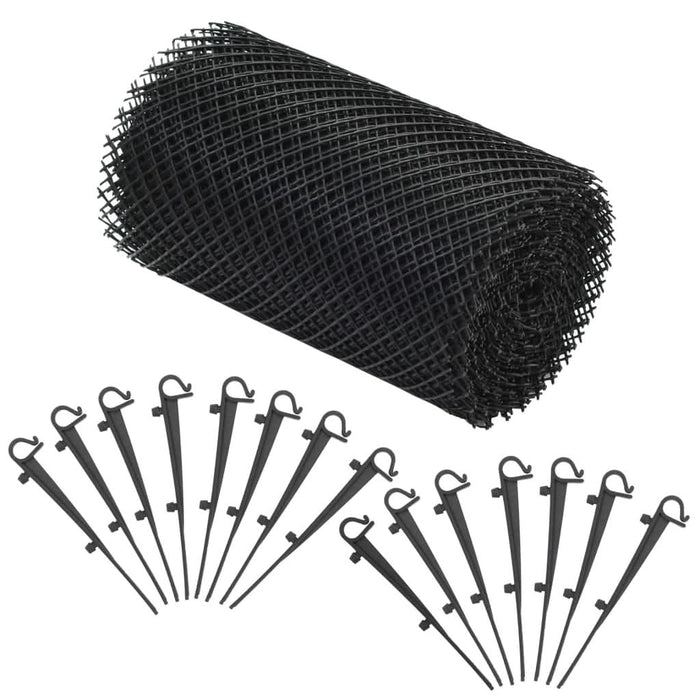 Plasă de jgheab cu cleme, 4 buc., 1,08 ㎡, HDPE - WALTI WALTI