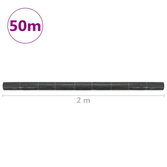Membrană antiburuieni & antirădăcini, negru, 2 x 50 m, PP - WALTI WALTI