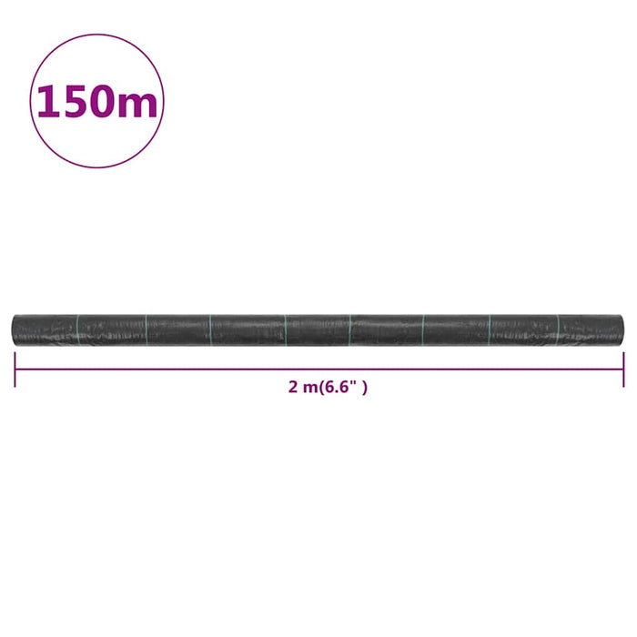 Membrană antiburuieni & antirădăcini, negru, 2 x 150 m, PP WALTI